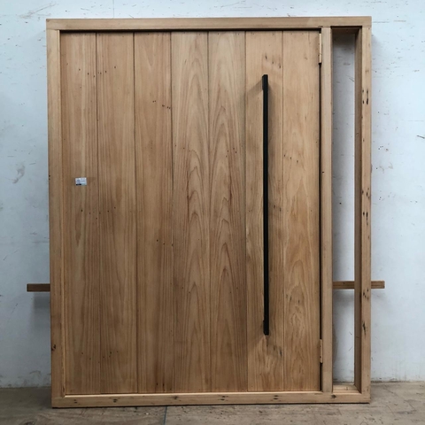 Puerta moderna + paño fijo de vidrio - A MEDIDA- cód. f188