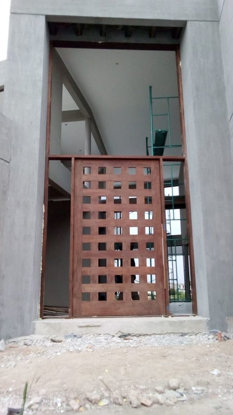 Puerta de entrada + 2 paños laterales y 1 paño superior- Cod. F198- A MEDIDA.