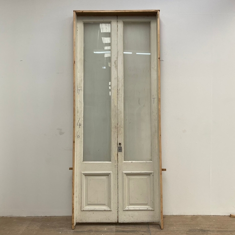 Puerta doble hoja vidriada Cedro - Cod. 5480