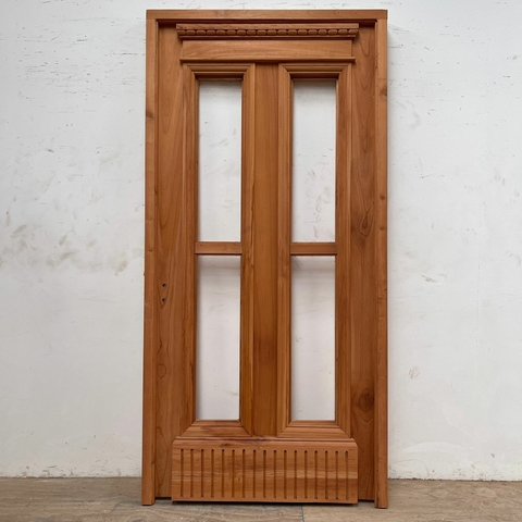 Puerta estilo colonial 1 hoja de cedro - Cod 5697