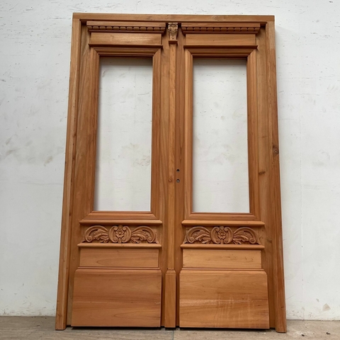 Puerta de entrada colonial tallada Cedro - Cod: 5863