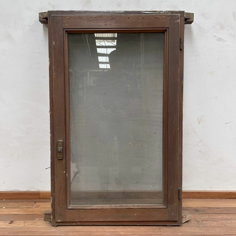 Ventana de abrir con vidrio entero cedro - Cod: 6016