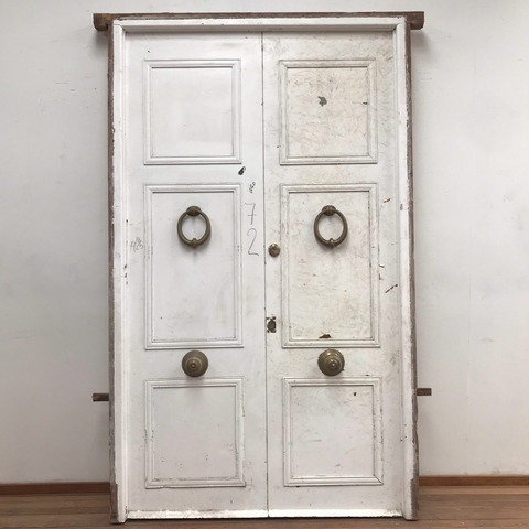 Puerta de entrada en doble hoja ciega chapa - Cod: 6140