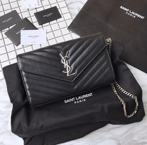 YSL Envelope Black Silver - comprar online