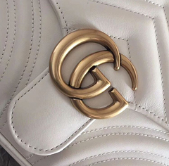 Gucci Marmont Matelassê Off-white - Bolsas na Web™