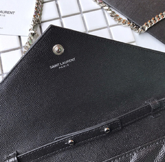 YSL Envelope Black Silver