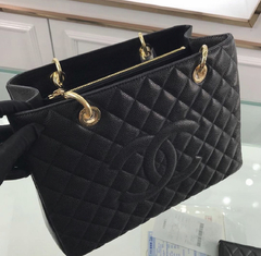 Chanel Shopper Black Caviar Gold
