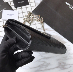 YSL Envelope Black Silver - Bolsas na Web™