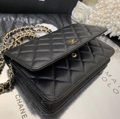 Chanel Woc Caviar Black Gold