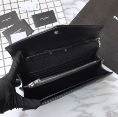 YSL Envelope Black Silver