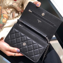 Chanel Woc Caviar Black Silver - loja online