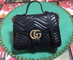 Gucci Marmont Top Handle Média Black