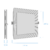 PANEL FLAT CUADRADO NEGRO 18W FRIO 6000K - comprar online
