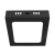 PLAFON EXTERIOR CUADRADO NEGRO 24W FRIO 6000K