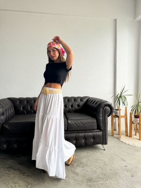 MAXI POLLERA LINO CON VOLADOS
