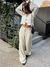WIDE LEG LINO PINZADO (PRESILLAS Y BOLSILLO OJAL) - comprar online