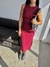 VESTIDO LARGO FRUNCE LATERAL MORLEY GAMUZADO - tienda online