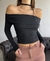 REMERA CROP CUELLO BOTE MORLEY LANILLA PREMIUM - comprar online