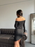 VESTIDO PICO CON FRUNCE HOMBROS CAÍDOS - tienda online