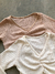 CROP TOP HILO MACRAMÉ MANGA OXFORD en internet