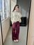 PANTALÓN WIDE LEG GAMUZA ELASTIZADA CLÁSICO - comprar online