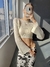 Imagen de SWEATER CROP MANGA OXFORD