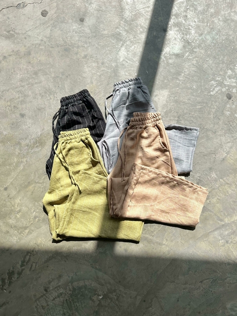 PANTALON WIDE COSTURA ELÁSTICO RAYADO SASTRERO 8 onz - comprar online