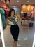 Saia Jeans preta