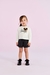 Conjunto Petit Cherie com Shorts Sarja Preto Cute Bear