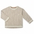 Blusa Dame Mini Listrada Classica Risca Bege