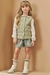 Conjunto Infanti Blusa com Colete e Shorts em Sarja