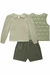 Conjunto Infanti Blusa com Colete e Shorts em Sarja - Amor de Mammy