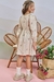 Vestido Infanti Linho Bordado Floral - comprar online