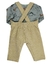 Jardineira Grow Up com Body Dino Verde - comprar online