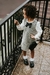 Vestido Grow Up Duquesa Tweed Preto com Off - Amor de Mammy