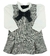 Vestido Grow Up Duquesa Tweed Preto com Off