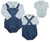 Jardineira Grow Up Com Body Camisa Voyage Azul na internet