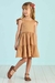 Vestido Mon Sucre Marrom com Bordado Floral