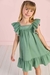 Vestido Mon Sucre Verde Com Bordado Floral - comprar online