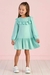 Vestido Mon Sucre Verde em Viscose com Babados