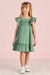 Vestido Mon Sucre Verde Com Bordado Floral