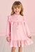 Vestido Mon Sucre Rosa Viscose com Babado - comprar online