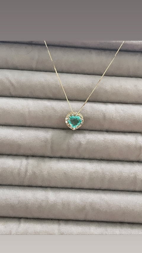 Colar turmalina Paraiba com 1 quilate