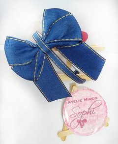 Arquinho com laço jeans com pontas na internet