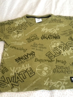Remera Manga Larga Verde Grisino - Minis Marketplace
