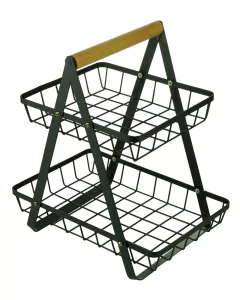 Fruteira Cesta de Metal Preta