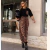 Conjunto saia longa animal print + blusa over com bolso e estampa Veronica - comprar online