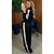 Conjunto Feminino Elegante- Tecido Marrant Calça Pantalona+ Blusa jaqueta com ziper - loja online
