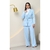 Conjunto Feminino Elegante Social- Blazer + Calça Pantalona Tecido Alfaitaria com listars Laterais - loja online