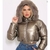 Jaqueta Puffer Metalizada com Capuz de Pelucia Inverno 2025 - comprar online